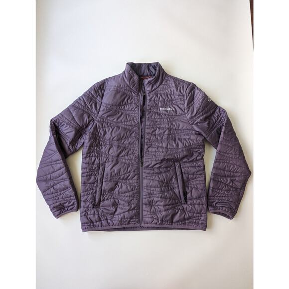 Merrell Woman's Small Purple Lightweight Down Puffer Jacket Coat - Picture 1 of 6